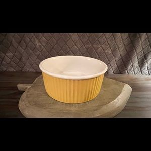 Vintage Copco Michael Lax Yellow Ceramic Baking Dish 7”